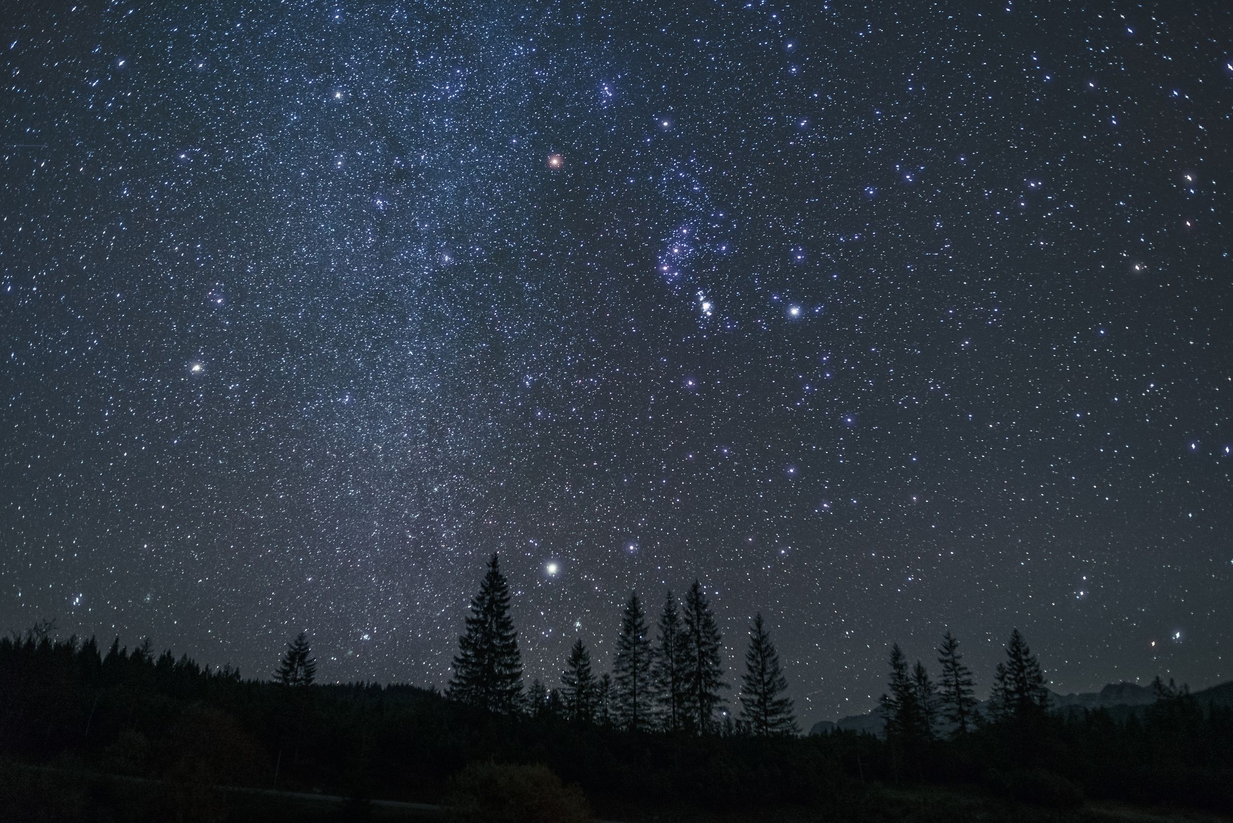 Night sky over the Winklmoos-Alm